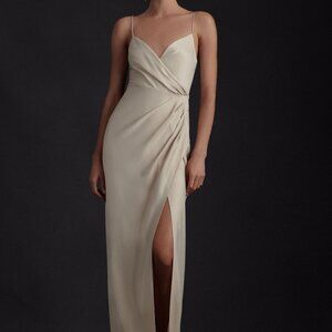 BHLDN Freya Satin Charmeuse Dress (Champagne)